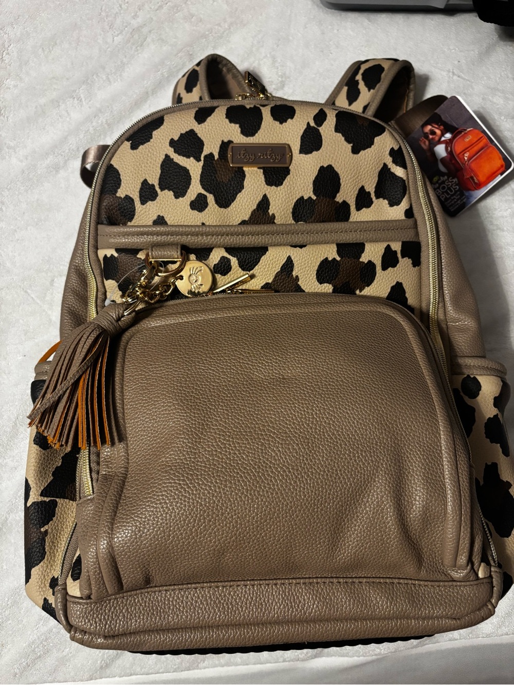 Itzy Ritzy Leopard Backpack Diaper Bag